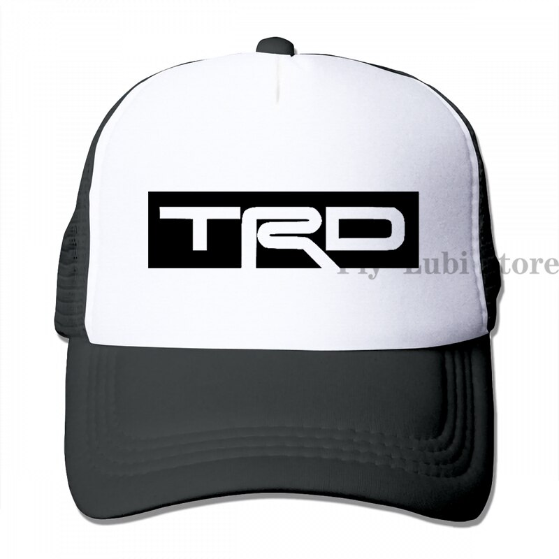 Logotipo Trd gorra de béisbol de las mujeres de los hombres sombreros de camionero de gorra ajustable: 3-Black