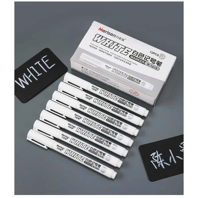 1/3/5 PCS White Marker Pen Alcohol Paint Oily Waterproof Tire Painting Graffiti Pens Permanent Gel Pen Art School Supplies