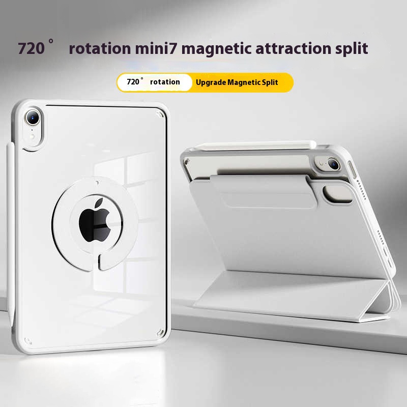 For iPad Air 11 10.9 Pro 11 13 inch Magnetic Case for iPad Mini 6 7 10.2 9th 8th 7th Gen Rotate 360°Detachable Back Case