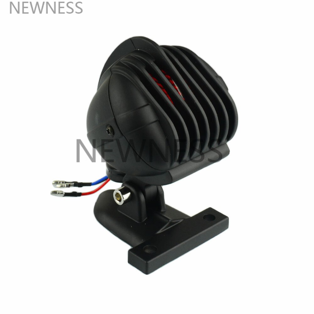 Motorcykel mikrofon baglygte til harley sportster softail cruiser cafe racer scrambler brugerdefineret led baglygte stop baglygte: Sort