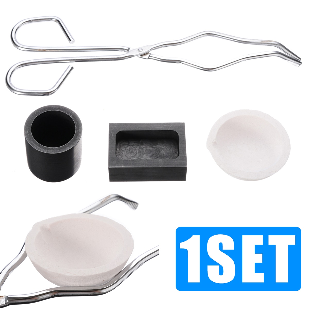 Melting Kit – Crogiuolo In Grafite Per Fusione Di Metalli, Set Completo Per Gioielli E Fai-da-te