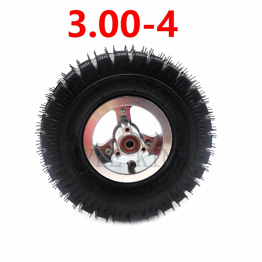 3.00-4 Electric Scooter Rear Wheel with Tyre Alloy Rim Hub and Inner Tube Wheels Gas Scooter Bike Motorcycle