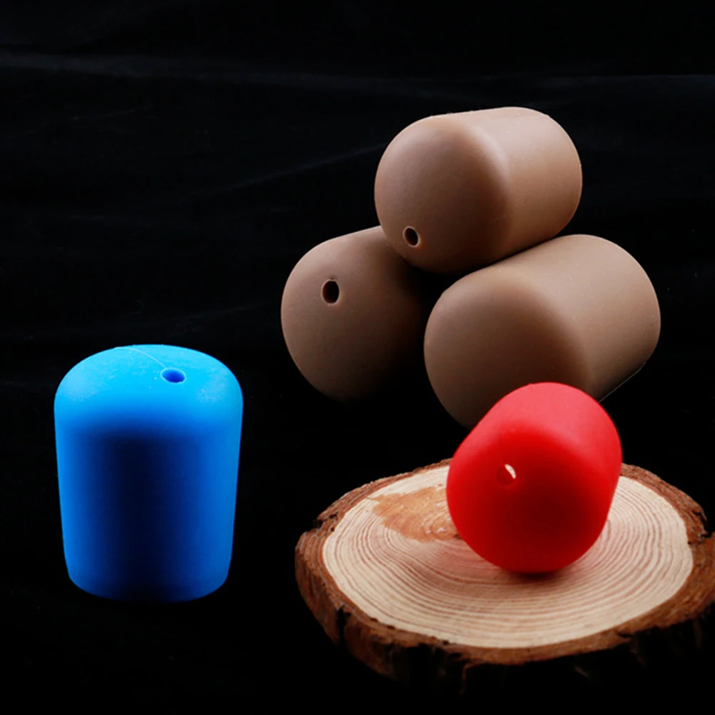 1pc fiskestenger endehetter silikonpluggdeksel fiskestang halepluggbeskytter etui sterk elastisitet fiskeutstyr verktøy s/m/l