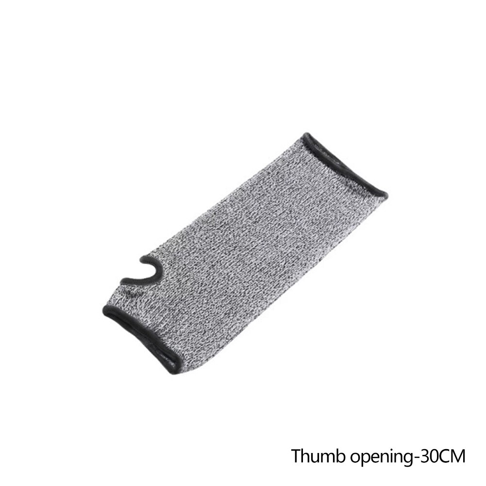 Cut Arm Sleeve Level 5 HPPE Safety Gloves Resistant Anti-Puncture Arm Protection for Construction Automobile Glass Industry: Thumb opening-30CM
