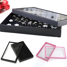 100 Slot Ring Sieraden Display Lade Show Case Organizer Box Storage Houder Sieraden Display Voor Ringen/Oorbellen Sieraden Organizer N