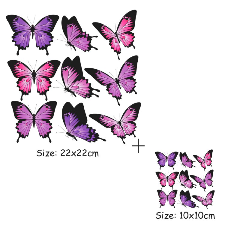 Butterfly tøj badges patches diy tilbehør stryge på tøj klistermærker varmeoverførsel applikation på tøj: Blandet
