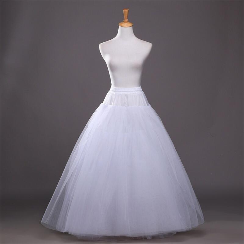 A-linie Stil Weiß Petticoat für Kleid Eine Reifen Hochzeit Zubehör Unterrock Freies Größe Krinoline