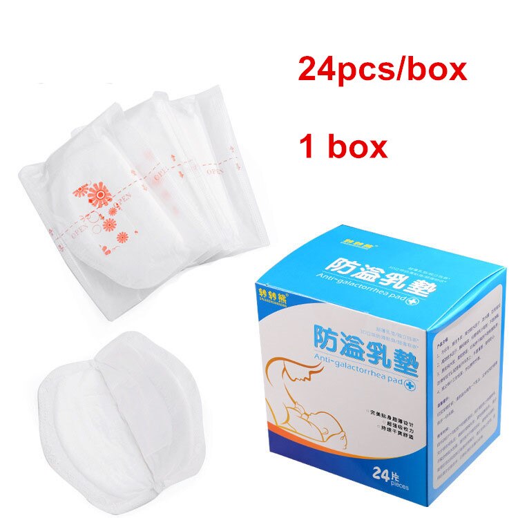 24pcs/Box Disposable Breast Pads Baby Feeding Nipple Pads Nursing Pads Milk Leak Protection for Nursing Baby Milk Breastfeeding: 1 box-24pcs