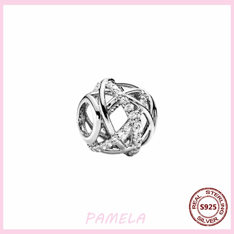 Pamela 925 Sterling silber durchbrochene runde Reize-perlen zum selbermachen für originelle anhänger-armbänder und schmuck für damen: Ybt 249
