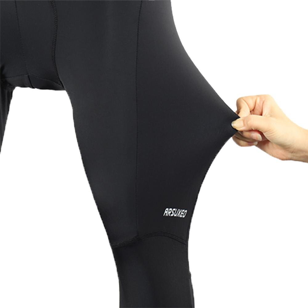 Arsuxeo Heren Fietsen Broek Met 3D Gewatteerde Mtb Fiets Compressie Panty Mountainbike Broek Hoge Elasticiteit Reflecterende 16C91