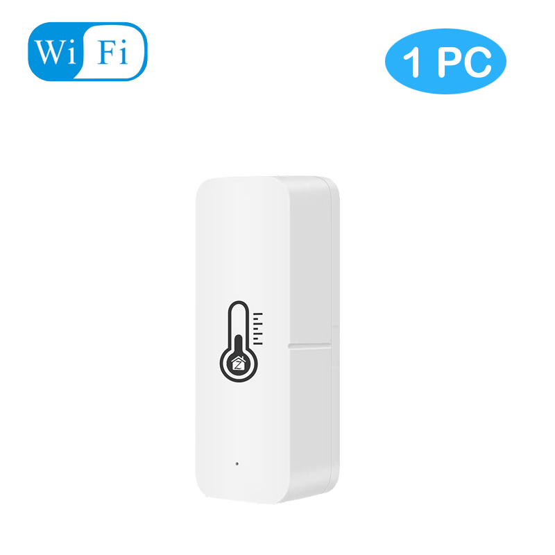 Tuya Smart Wifi / ZigBee Temperature And Humidity Sensor Indoor Hygrometer Controller Monitoring Work With Alexa Google Home: Wifi 1PCS