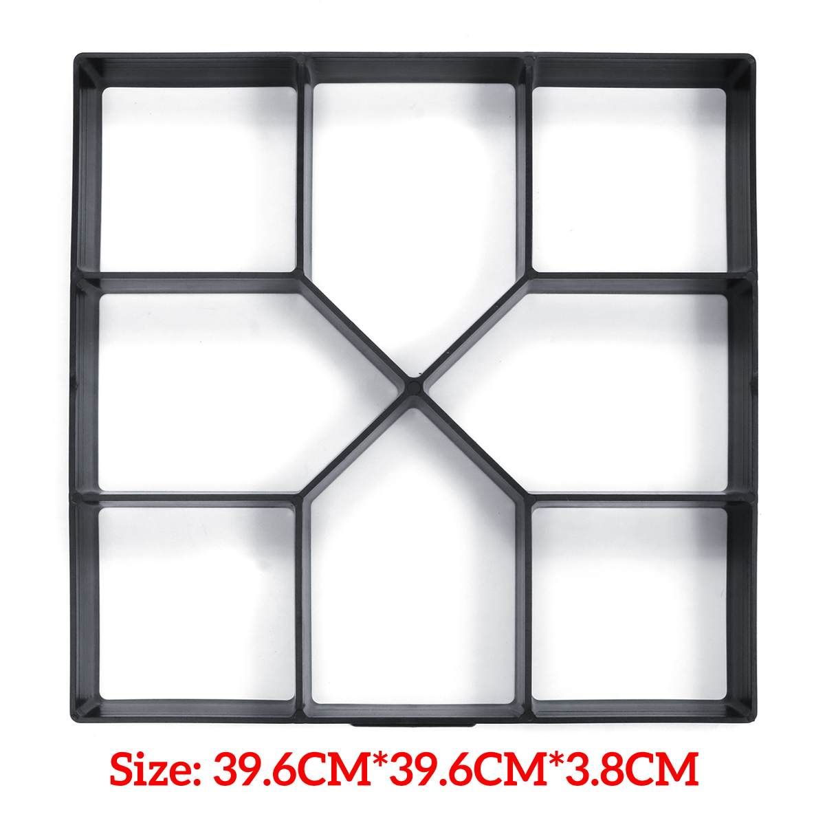 Jardín DIY camino de Metal fabricante de pavimento molde de hormigón escalonado de cemento molde de ladrillo para jardines/prados/balcones/CASAS: Gris oscuro