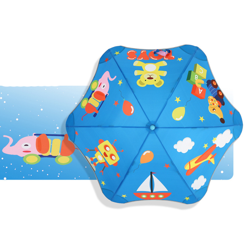 Cartoon Kinderen Paraplu Voor Meisjes Jongens Leuke Cartoon Kinderen Paraplu Creatieve Lange Handvat Dier Paraplu School Lichtgevende Parasol: 2