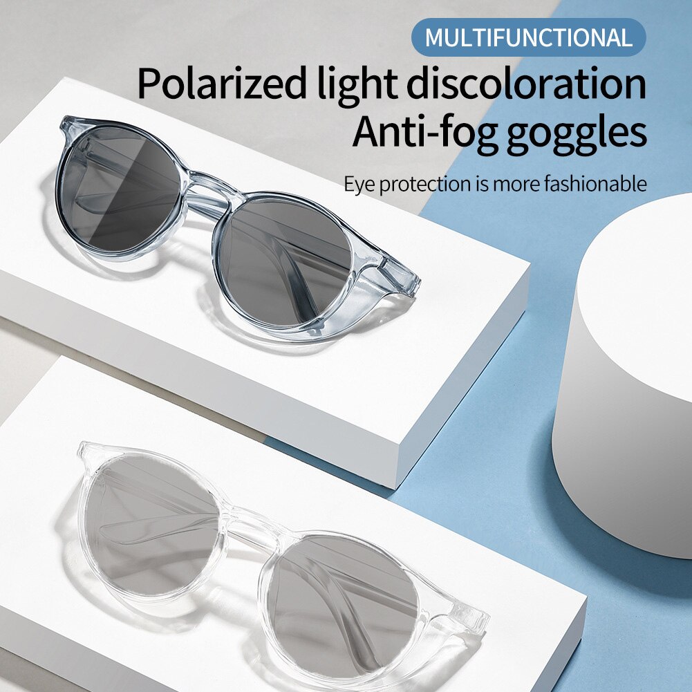 Photochrome Polarisierte Sonnenbrille Seite Schilde Anti-allergie Wind Spritzen Sicherheit Verfärbung Brille