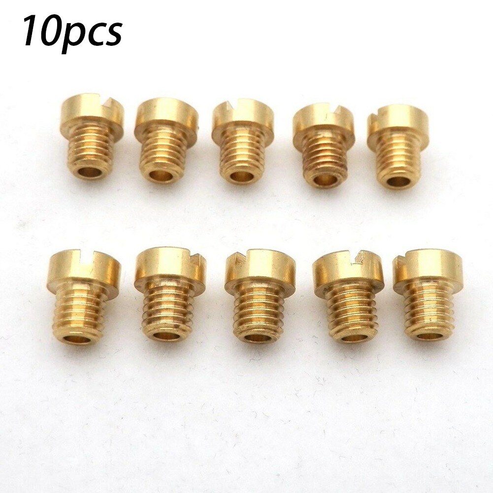 10pcs Thread Main Jets Carburetor Nozzle Set For DELLORTO Carb M5 5x0.75mm 50-72 Nozzle Set With The PHBL / VHST Carburetor