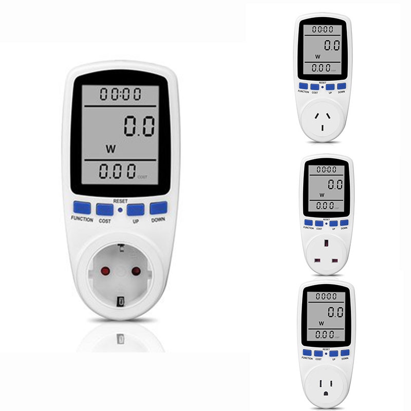 AC Digital LCD Power Meter Power Meter Power Kwh Electric Energy Meter Measuring Socket Power Analyzer