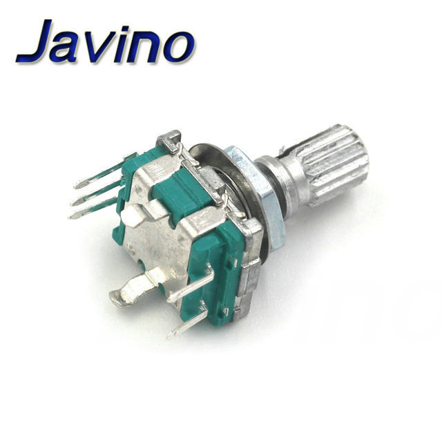 2 Stuks Half/Plum Axis Encoder, handvat Lengte 15 Mm/20 Mm Code Schakelaar/EC11/Digitale Potentiometer Met Schakelaar 5Pin: Plum 15mm