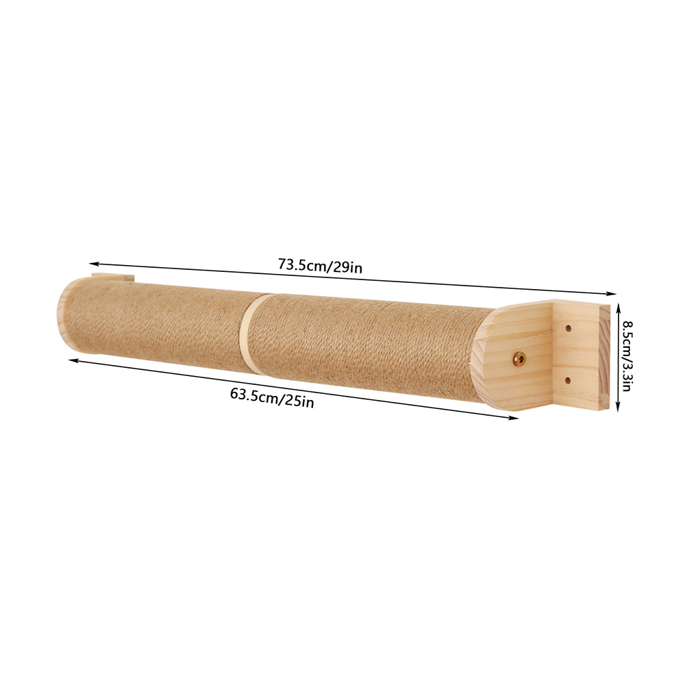 An der Wand montiertes Katzenkratzseil, Jute-Katzen-Kletterregale, springende Plattform und Pedal für Katzen, schlafende Katzenmöbel, Haustierspielzeug: WHITE