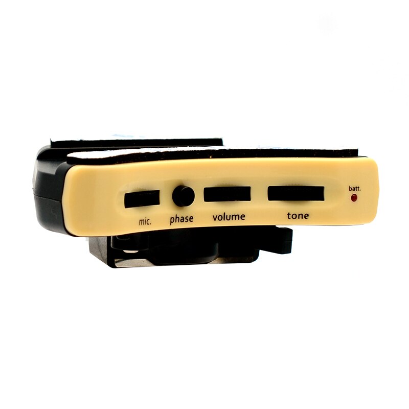 Soundhole gitarr pickup vit pickup med silver piezo med output balans