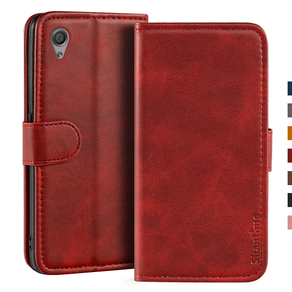 Case For Sony Xperia X F5121 Case Magnetic Wallet Leather Cover For Sony Xperia X Dual F5122 Stand Coque Phone Cases: Xperia X Dual F5122 / Red