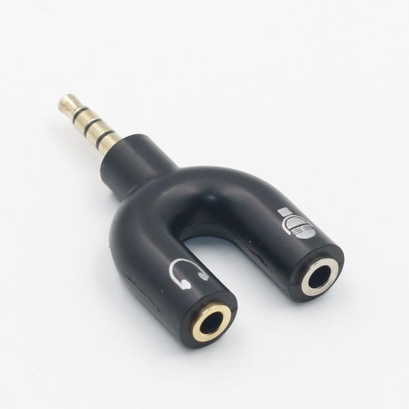 Jack 3.5 Mm Audio Kabel Connector Hoofdtelefoon Plug 1 Is Verdeeld In 2 Koppels Delen Headset Adapter