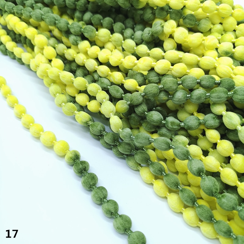 2 yards spetskant band pompom band sömnad spetstyg handgjorda pysseltillbehör