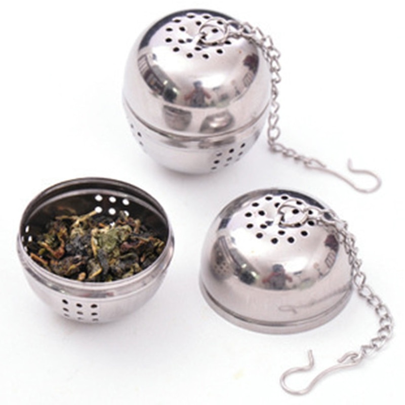 Filtro de malla para infusiones, colador de bolas de acero inoxidable con gancho, para hojas de té sueltas, colgable, 1 unidad