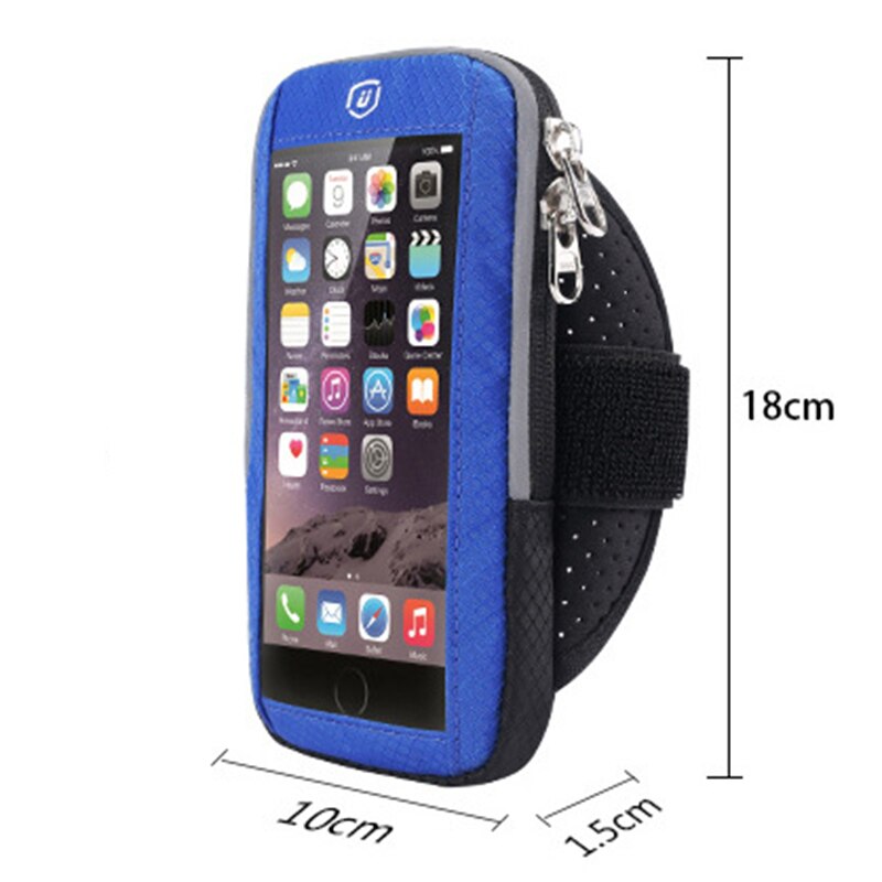 Banda para el brazo para iphone x 7 6 8 plus con brazalete de tela transpirable absorbente para correr con pantalla táctil