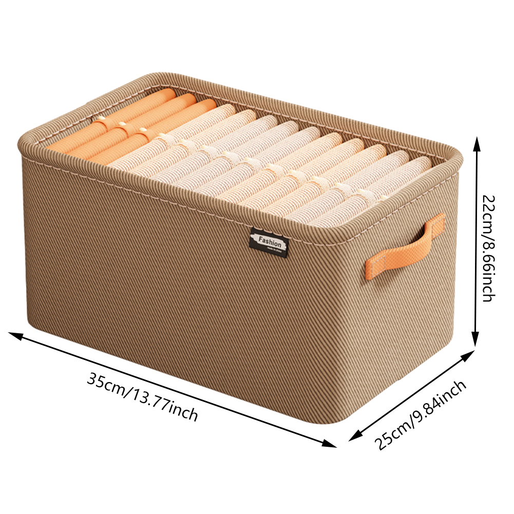Caja organizadora de ropa con asa, armario, cesta de almacenamiento para ropa y pantalones, organizador plegable de gran capacidad para ropa del hogar: Rojo