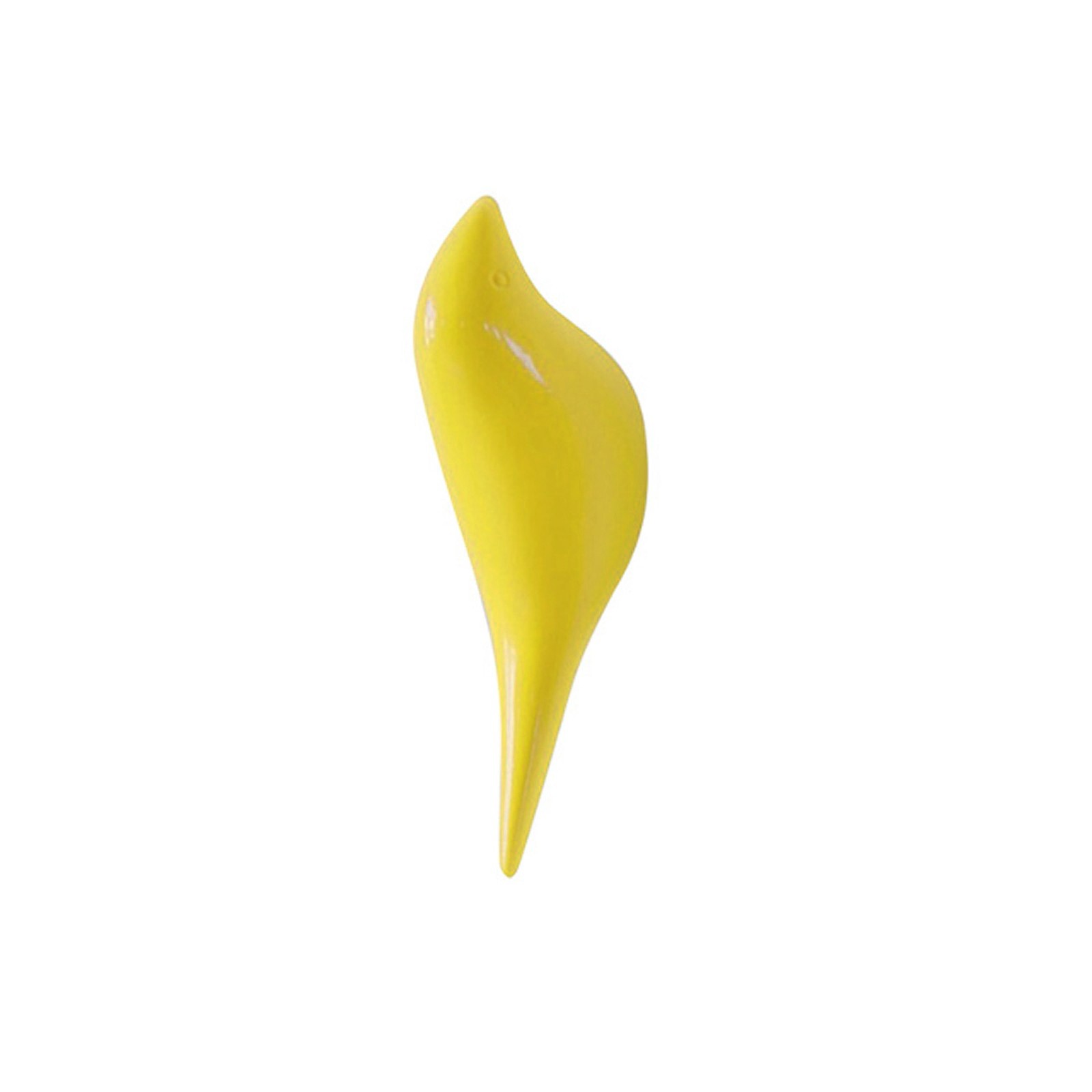 Gancho de pared con forma de pájaro para decoración del hogar, Perchero de resina con forma de pájaro, no tóxico, , 3D: YELLOW
