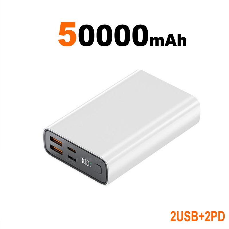 For Xiaomi 120W 100000mAh High Capacity Power Bank 2USB+2PD Fast Charging Powerbank Portable Battery Charger For iPhone Huawei: Red