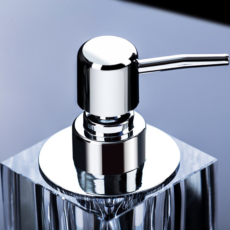 Hause Transparent Kristall Glas Hand Sanitizer Seife Flasche Kreative Europäische Presse Hotel Flüssigkeit Seife Dispenser Seife Lotion Flasche
