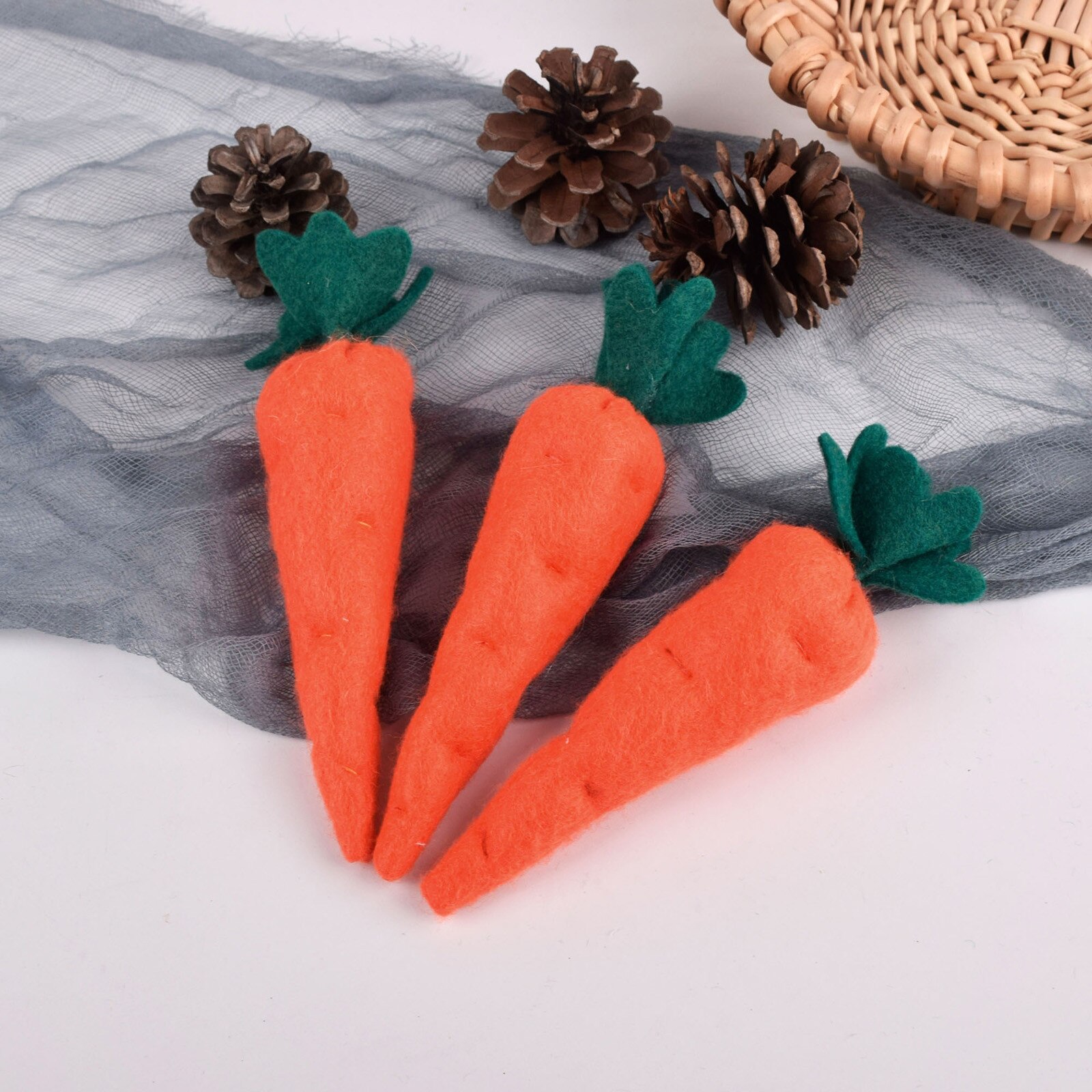 30 #3 Pcs Pasen Kunstmatige Wortelen Stof Groenten Thuis Festival Decoratie Zweedse Nisse Scandinavische Tomte Elf Dwerg Decor
