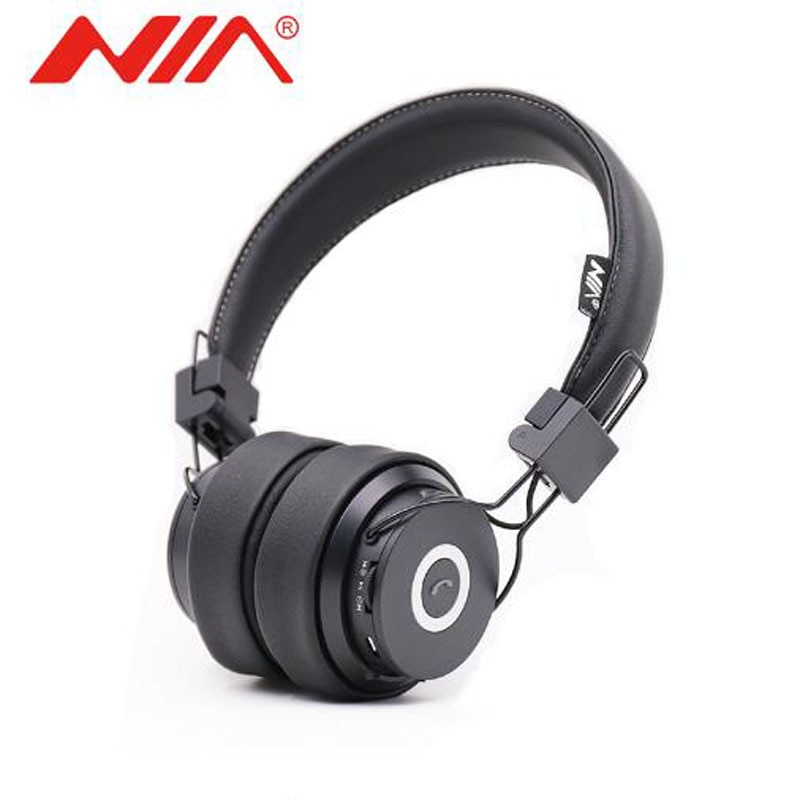 NIA X6 Wireless Bluetooth Headphones with Mic Stereo Bluetooth Headset Support TF Card FM Radio Sport Earphone