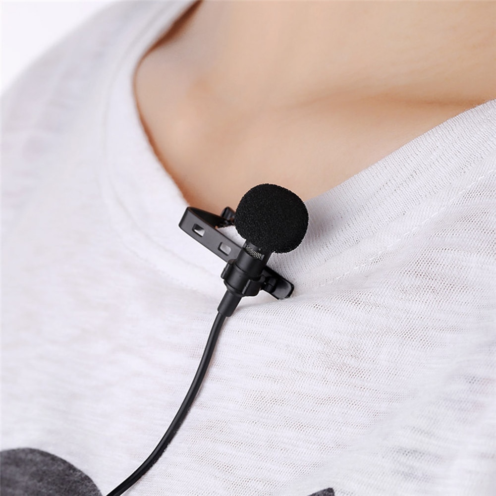 Universal Portable Mini Microphone Lapel Lavalier PC Phone Camera Mic Portable External Buttonhole Microphones for Computer Pc