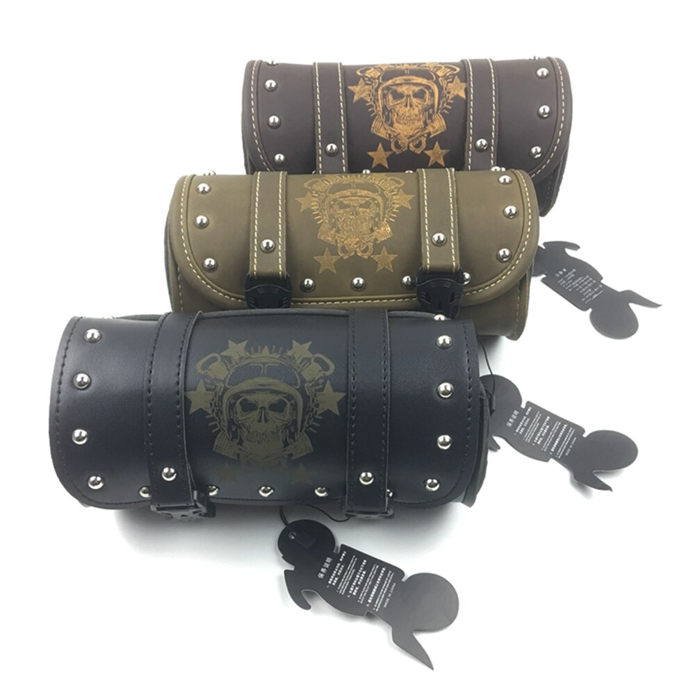 Sacoche Latérale Harley Davidson – Vintage – Cuir Noir – Occasion