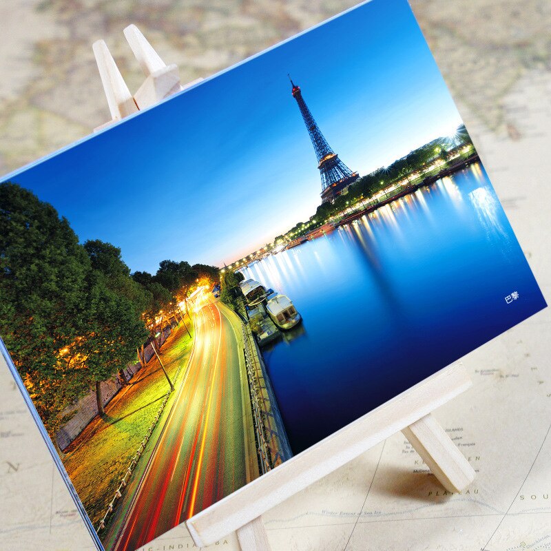 6 feuilles/ensemble charmante ville série paysage urbain carte postale carte de voeux carte de Message carte d'anniversaire