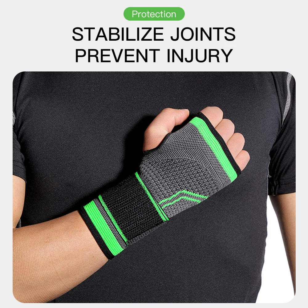 Fitnessstudio Sport Armbinde Handgelenkschutz Palme Handgelenkschutz Unterstützung Handgelenkstütze Verstellbarer Riemen Kompressionshandschuhe für Karpaltunnel