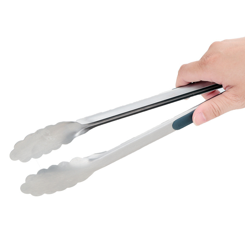 Stainless Steel BBQ Tongs Salad Ice Food Tong Bread Buffet Locking Kitchen Tong Clamp set Grill BBQ Accessories 12/16/18 inch