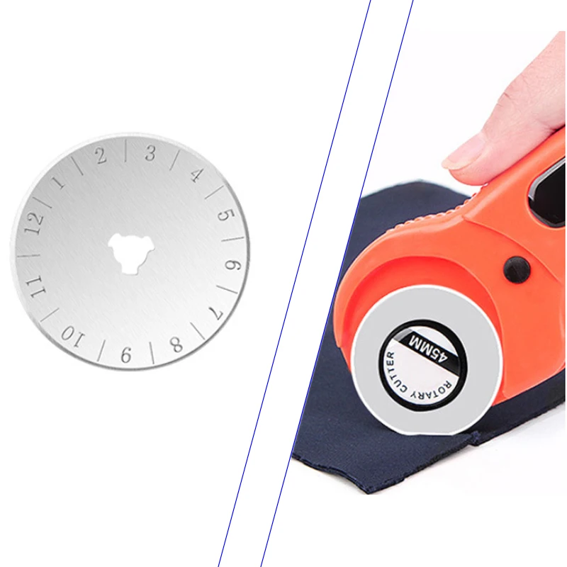 Cortador rotativo de 45mm para artesanía de cuero, herramienta de corte de cuero, tela artesanal, cuchillo de hoja Circular, bricolaje, costura de retazos y acolchado