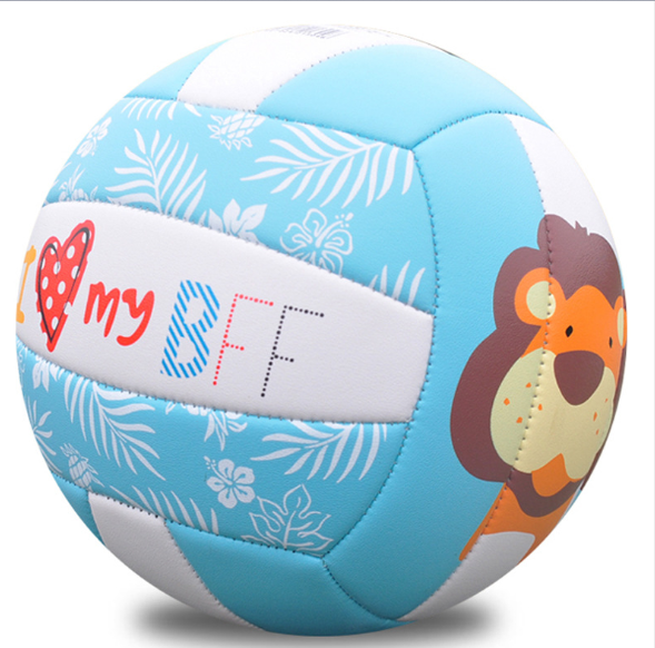 3# Size PVC With Bladder Kids Playing Volleyball: blue