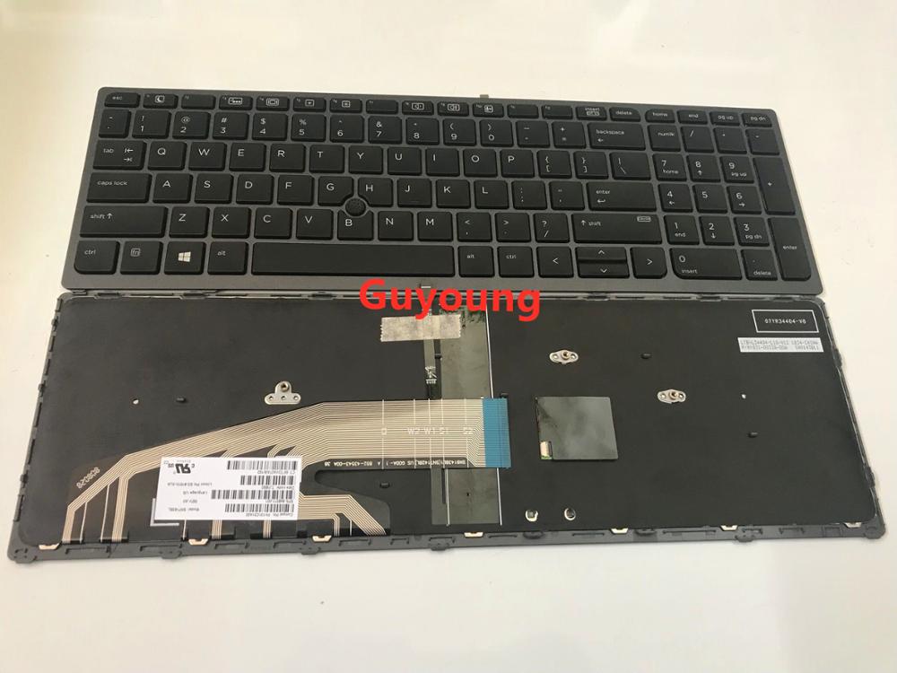 Laptop Backlight toetsenbord voor HP ZBOOK 15 G3 17 G3 Zwart US Engels verlicht Toetsenbord