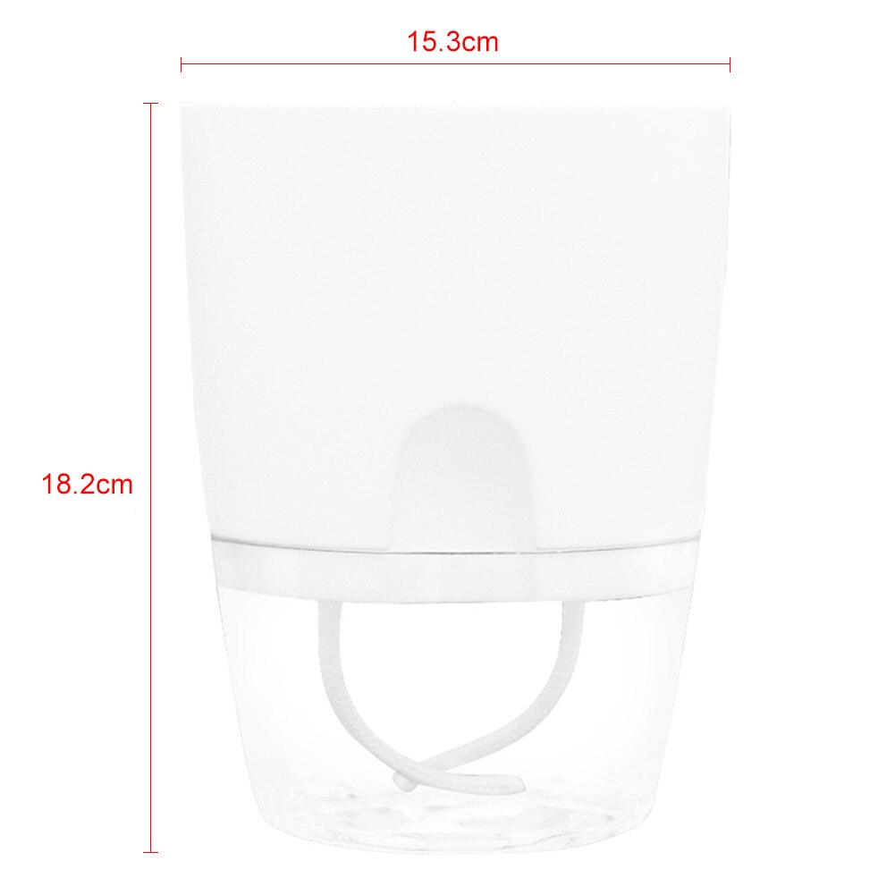 2 schicht Kreative Praktische transparent Blumentopf Selbst Bewässerung Anlage Container Wasser Panzer Sukkulenten Pflanzen drinnen Hause Dekor: 15.3cm