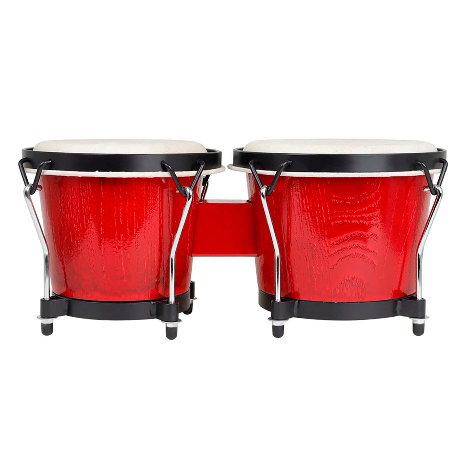 Percussion African Bongo Drum 6 Inch 7 Inch Solid Wood School Children Starter