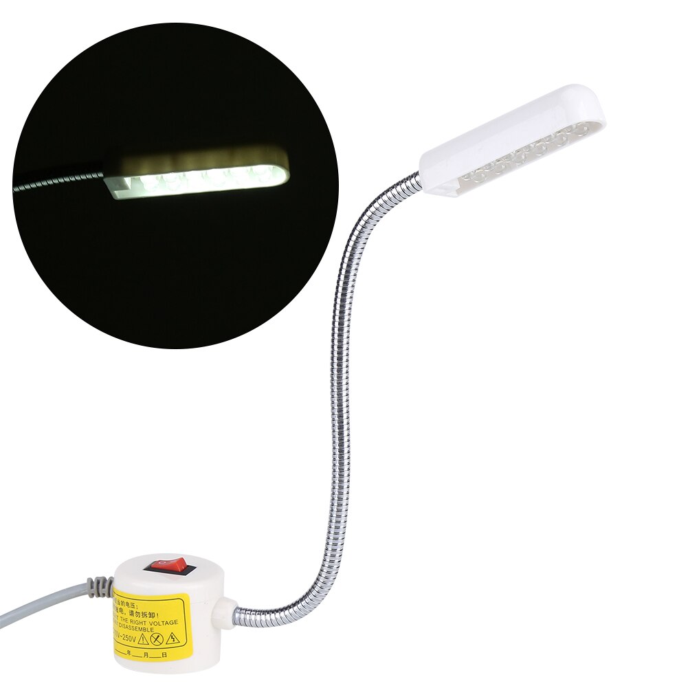 Ac110-250v industriel symaskine lampe 12 led magnetisk symaskine lys arbejdslys fleksibel usb lampe til symaskine