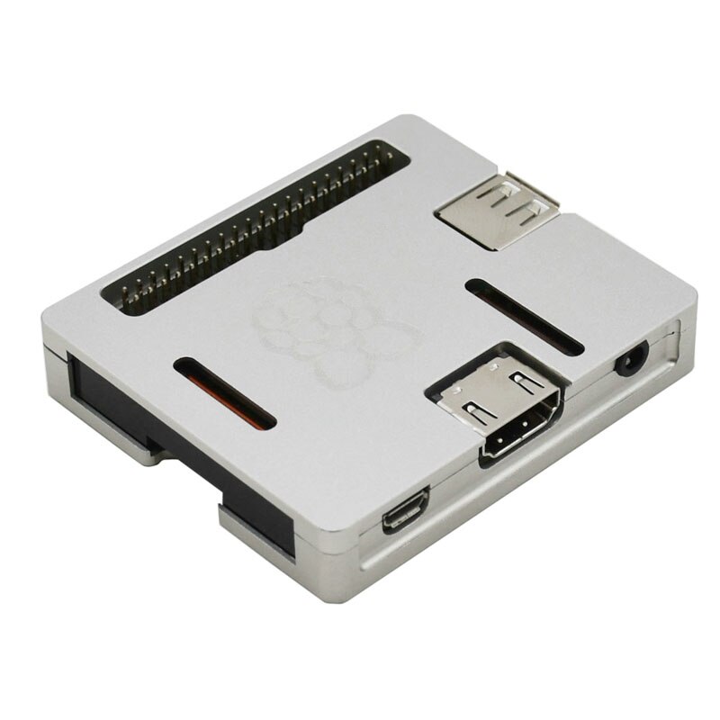 Raspberry Pi 3 Model A+ Case CNC Aluminum Case Ultra-thin Metal Shell for RPI 3 Model A plus Black Enclosure: Silver