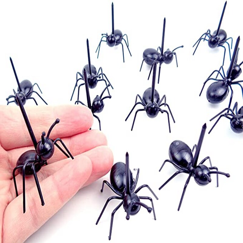 48 Pieces Reusable Ant Food Pick Fruit Toothpicks Dessert Fork Animal Appetizer Forks Cocktail Picks for Snack Cake Dessert