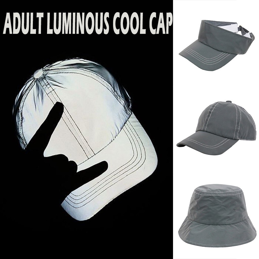 Adult Luminous Reflective Baseball Cap Sun Hat Hip Hop Casual Outdoor Riding Sets Hat Breathable Don't Boring Hat Gorro