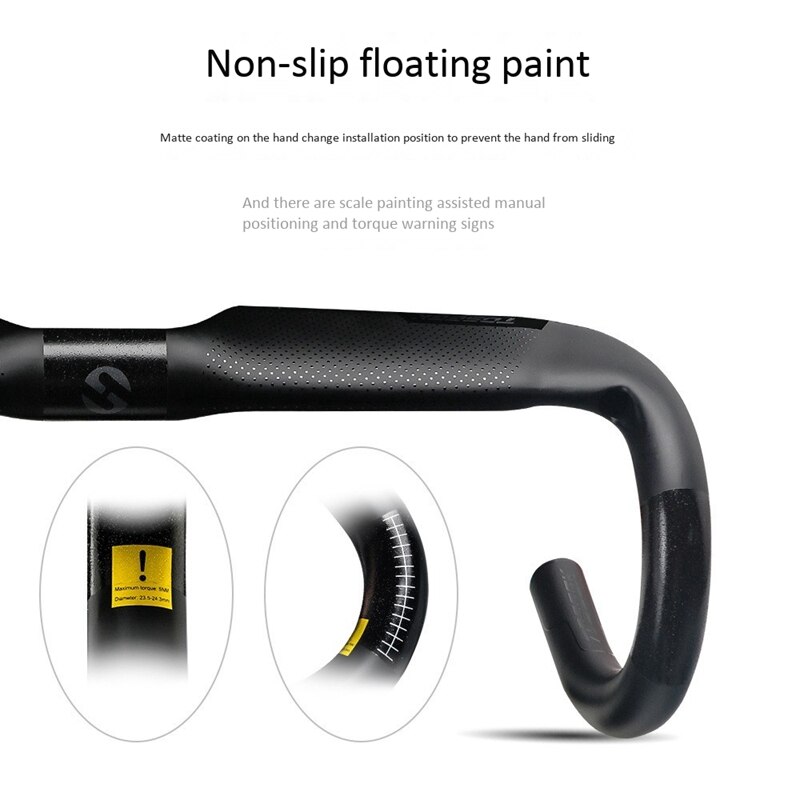 Toseek Carbon Fiber Stuur Ultralight Racefiets Stuur 31.8Mm Fiets Bars