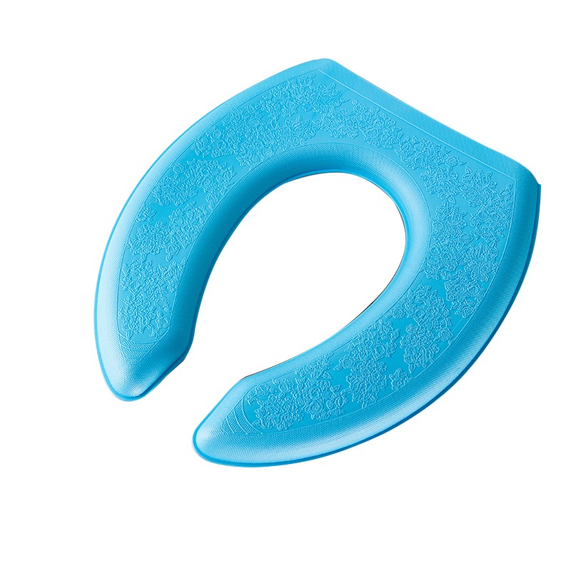 Washable Toilet Seat Cover Waterproof Sticker Foam Toilet Lid Cover Portable Silicone Toilet Cup Covers Bathroom Accessories: light green